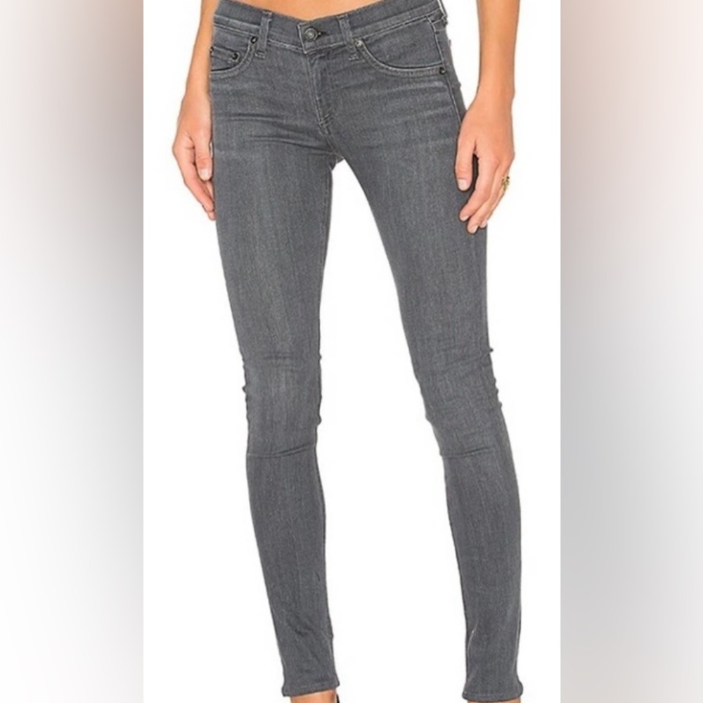 Rag & Bone Women Gray Skinny Everett Jeans 24 Mid Rise